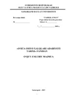 O`ZBEKISTON RESPUBLIKASI