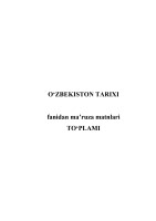 O‘ZBEKISTON TARIXI