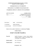 Вазорати таълими олº ва ми±наи махсуси ¯умµурии ¤збекистон Донишгоµи Давлатии Самар³анд ба номи Алишер Навоº