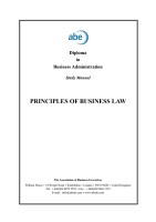 PRINCIPLES OF BUSINESS LAW