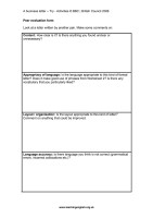 Peer evaluation form