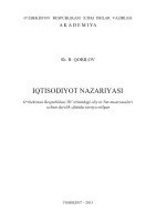 Microsoft Word - Кобилов. Иктисод назарияси.Дарслик.лот.doc