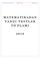Matematikadan 300 ta yangi test