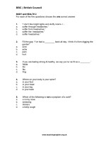 Classroom quiz