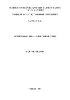 ЎЗБЕКИСТОН РЕСПУБЛИКАСИ ОЛИЙ ВА ЎРТА МАХСУС