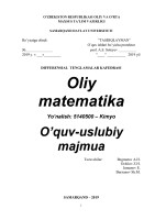 Oliy Matematika 2