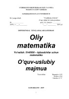 Oliy matematika 4