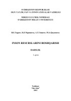 Inson resurslarini boshqarish-Darslik