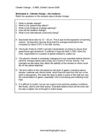 Worksheet A - Climate change – the evidence