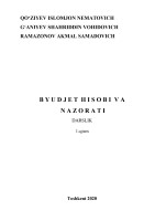 Бюджет ҳисоби ва назорати