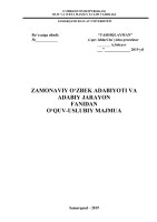 O`ZBEKISTON RESPUBLIKASI