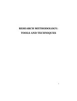 RESEARCH METHODOLOGY - TOOLS AND TECHNIQUES