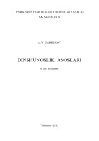 Microsoft Word - Dinshunoslik оргинал.doc