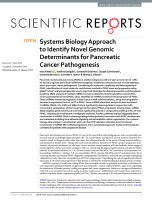 Systems Biology Approach to Identify Novel Genomic Determinants for Pancreatic Cancer Pathogenesis