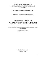 Jismoniy tarbiya nazariyasi va metodikasi