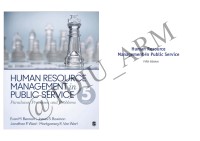 Human Resource Management in Public Service