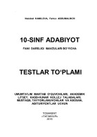 @BOOKS_KITOB 10-SINF ADABIYOT MAVZULASHTIRILGAN TESTLAR