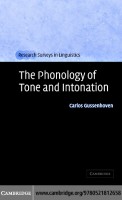 The Phonology of Tone and Intonation (Research Surveys in Linguistics)