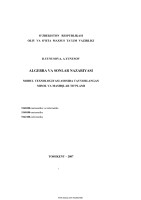 Algebra va sonlar nazariyasi (D.Yunusova, A.Yunusov)