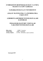 PEDAGOGIK DASTURIY VOSITALAR