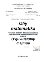 Oliy matematika 5