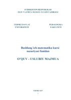 Matematika o`qitish 1-kurs