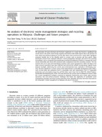An analysis of electronic waste management strategies and recycling operations in Malaysia: Challenges and future prospects
